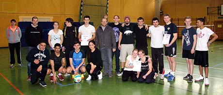 BSG Volleyball-Turnier 2015 - die vier Sieger-Mannschaften
